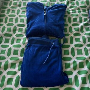 Blue velvet track suit SOLD!